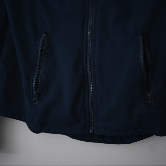Athletic Zip-Up Jacket 90 Degree By Reflex Navy Blue Sheer Mesh Panels Size M - Picture 7 of 14